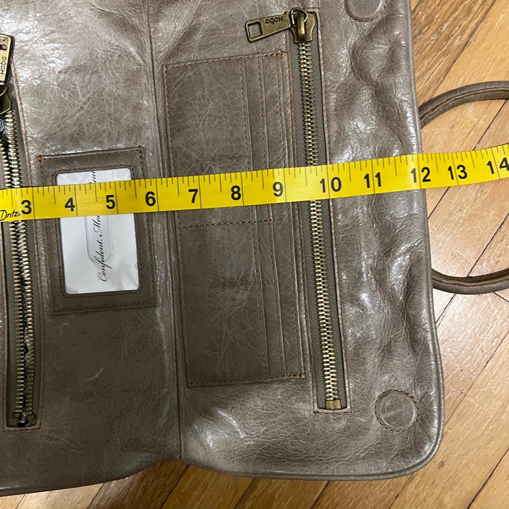 HOBO Tan Leather Clutch with Wristlet - Picture 9 of 9